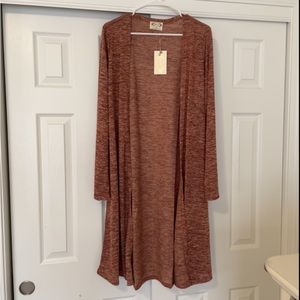 Mia joy Joyfolie Xiomara duster in Rusty rose size Medium